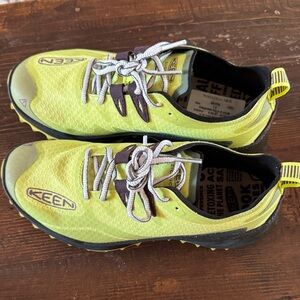Keen Lime and Black Trail Shoes